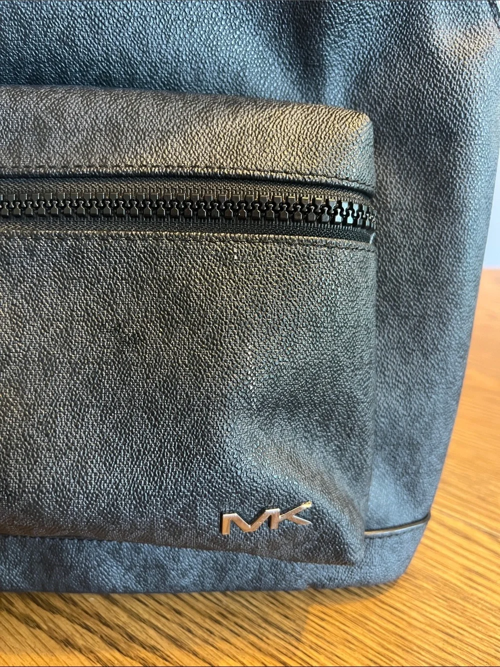 Michael Kors Black and Grey MK Monogram Backpack